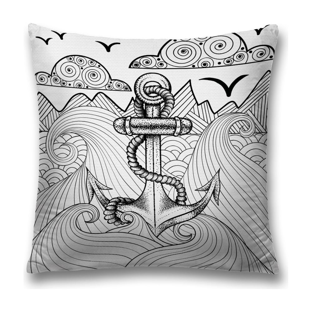 Изображение товара Декоративная наволочка JOYARTY 45х45 см с рисунком, полиэстер, молния