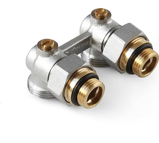 Изображение товара Узел нижнего подключения PRO AQUA для 2-х труб. систем с ниппелем угловой 1/2 INS201HVAx