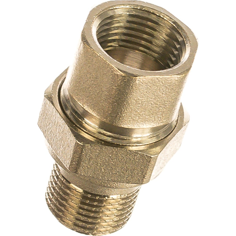 Изображение товара Разъемное прямое резьбовое соединение PRO AQUA 1/2 М-1/2F никелированная латунь