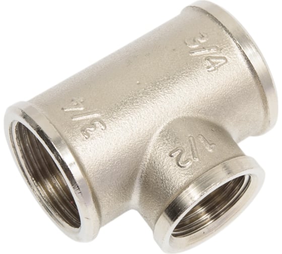 Изображение товара Латунный тройник PRO AQUA ВР резьбовой переходной 3/4x1/2x3/4 03-F20-F15-F20xb