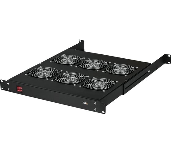 Изображение товара Вентиляторная полка TLK, 19, 1U, 6 вентиляторов, BK TLК-VP6-BK