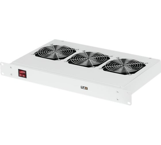 Изображение товара Вентиляторная полка TLK, 19, 1U, 3 вентилятора, GY TLК-VP3-GY