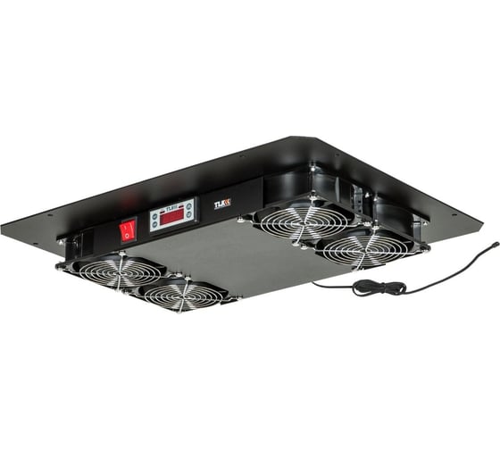 Изображение товара Вентиляторный блок TLK, на 4 вентилятора с терморегулятором и датчиком, BK TLК-FAN4-TERM-BK