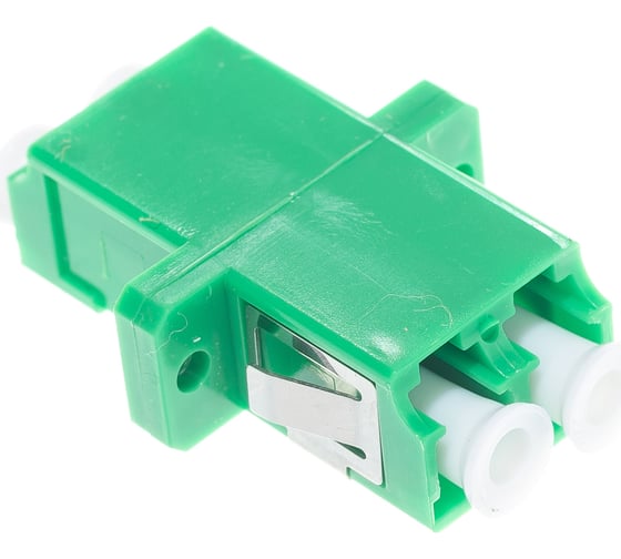 Изображение товара Волоконно-оптический адаптер NIKOMAX соединительный, зеленый, уп-ка 2шт. NMF-OA2SM-LCA-LCA-2