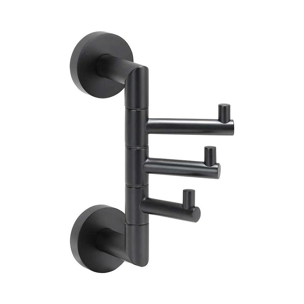 Изображение товара Тройной крючок BEMETA DARK поворотный 104206070 для современного интерьера