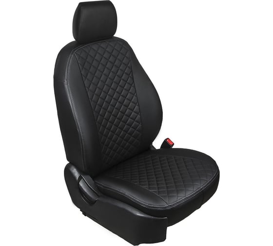 Изображение товара Авточехлы Rival Ромб (зад. спинка 40/60) Nissan X-Trail T31 2007-2015, эко-кожа, черные, SC.4103.2