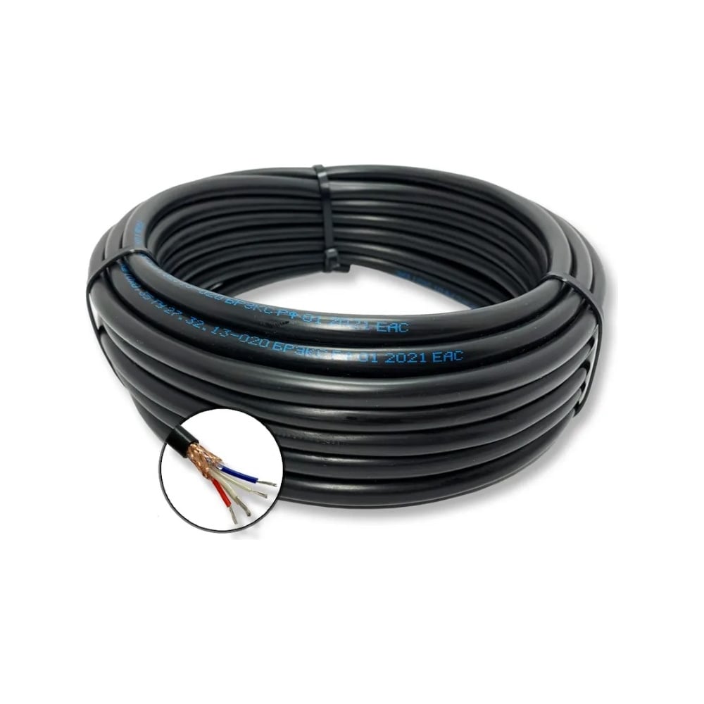 Изображение товара Монтажный кабель ПРОВОДНИК МКЭШнг(A)-LS 4x0.75 мм2, 100м OZ434862L100