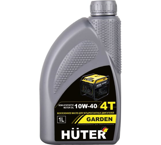 Изображение товара Масло моторное Huter 10W-40 полусинтетическое для 4-тактных двигателей, для техники, 1 л 73/8/1/1