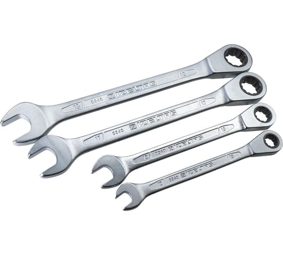 Изображение товара Набор трещоточных комбинированных ключей IZELTAS 4 предмета 13000005343