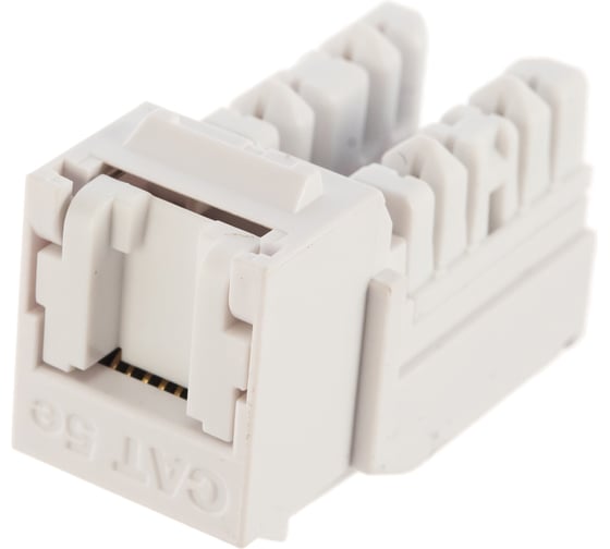 Изображение товара Модуль-вставка NIKOMAX типа Keystone, неэкранированный, со шторкой, белый NMC-KJUD2-ST-WT