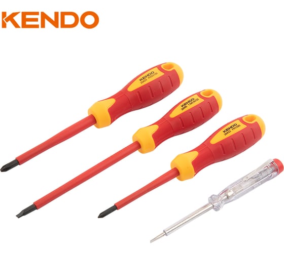 Изображение товара Набор диэлектрических отверток KENDO 4 шт 1000В 20481