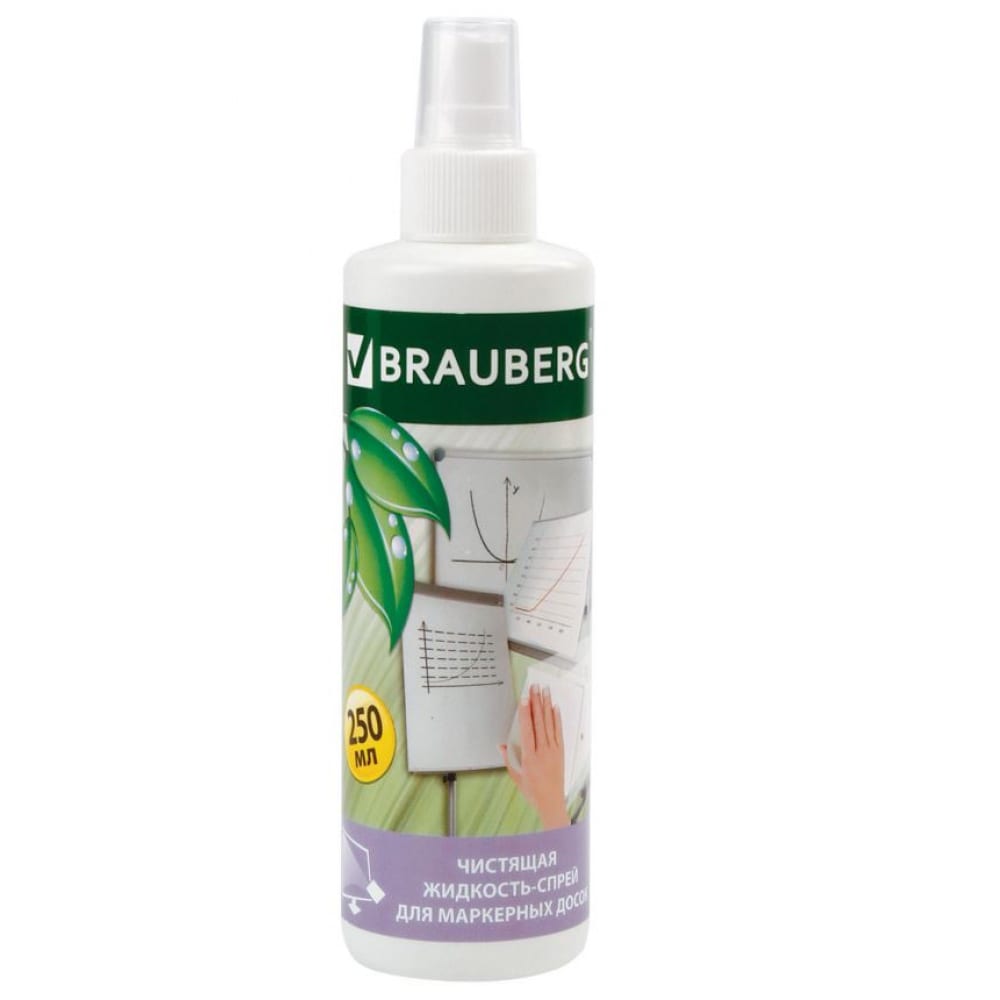 Чистящая жидкость-спрей для маркерных досок BRAUBERG
