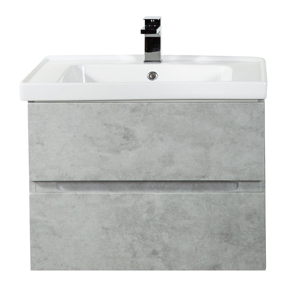 Изображение товара База под раковину TECHNO подвесная с двумя выкатными ящиками, Бетон лофт натуральный Art&Max AM-Techno-700-2C-SO-LS935