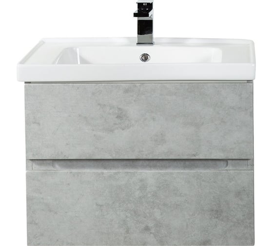 Изображение товара База под раковину TECHNO подвесная с двумя выкатными ящиками, Бетон лофт натуральный Art&Max AM-Techno-700-2C-SO-LS935