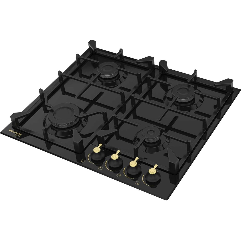 Изображение товара Газовая варочная поверхность Willmark WGH-4601BLR 4 конфорки ретро дизайн