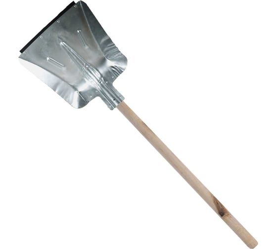 Изображение товара Лопата ООО Агростройлидер оцинкованная 450x380мм с планкой с деревянным черенком 1200мм в сборе СНЕГ-03.19.2
