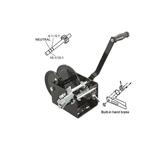 Изображение товара Ручная стационарная лебедка Jun Kaung WC06-525-2