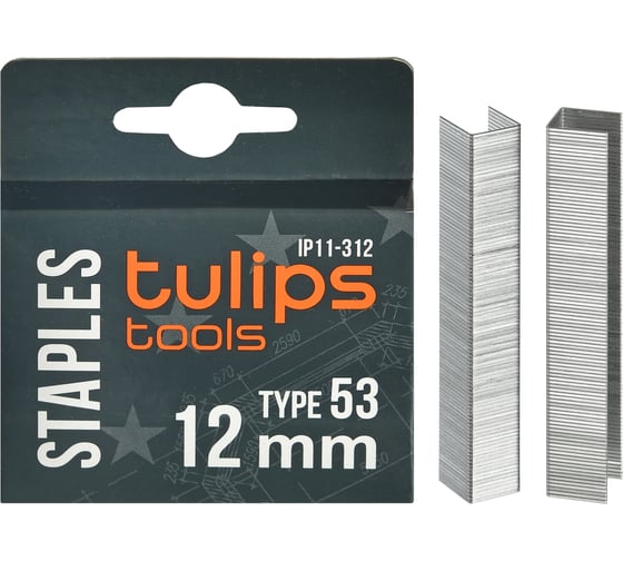 Изображение товара Скобы тип 53 (1000 шт; 12 мм) для степлера Tulips tools IP11-312