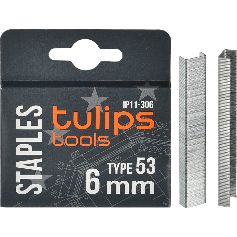 Скобы для степлера Tulips Tools