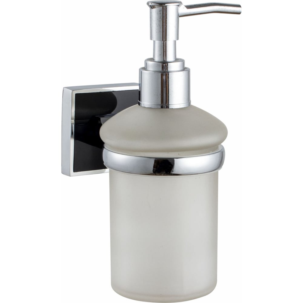 Изображение товара Дозатор для жидкого мыла Zenfort с держателем коллекция "генезис", черный, 102333