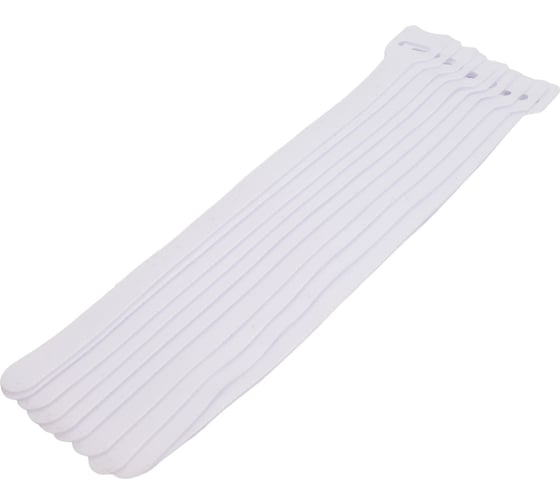 Изображение товара Хомуты-липучки Comfix 230x13 мм, упаковка 10 шт., 1 цвет, белый HLCT-230-RP00000X