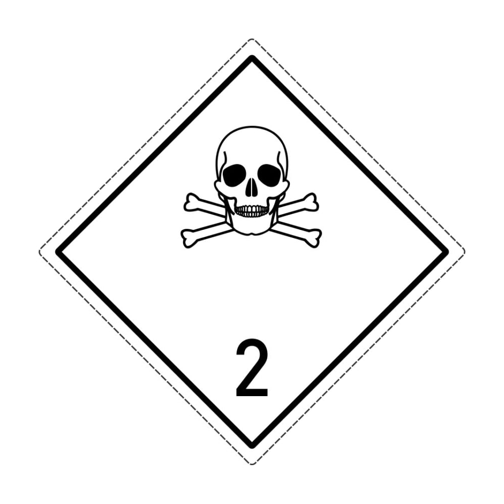 Знак опасности EKF 2.2 "Ядовитый газ" 250x250 мм, самоклеящаяся пленка, ГОСТ 19433-88 an-7-2-2