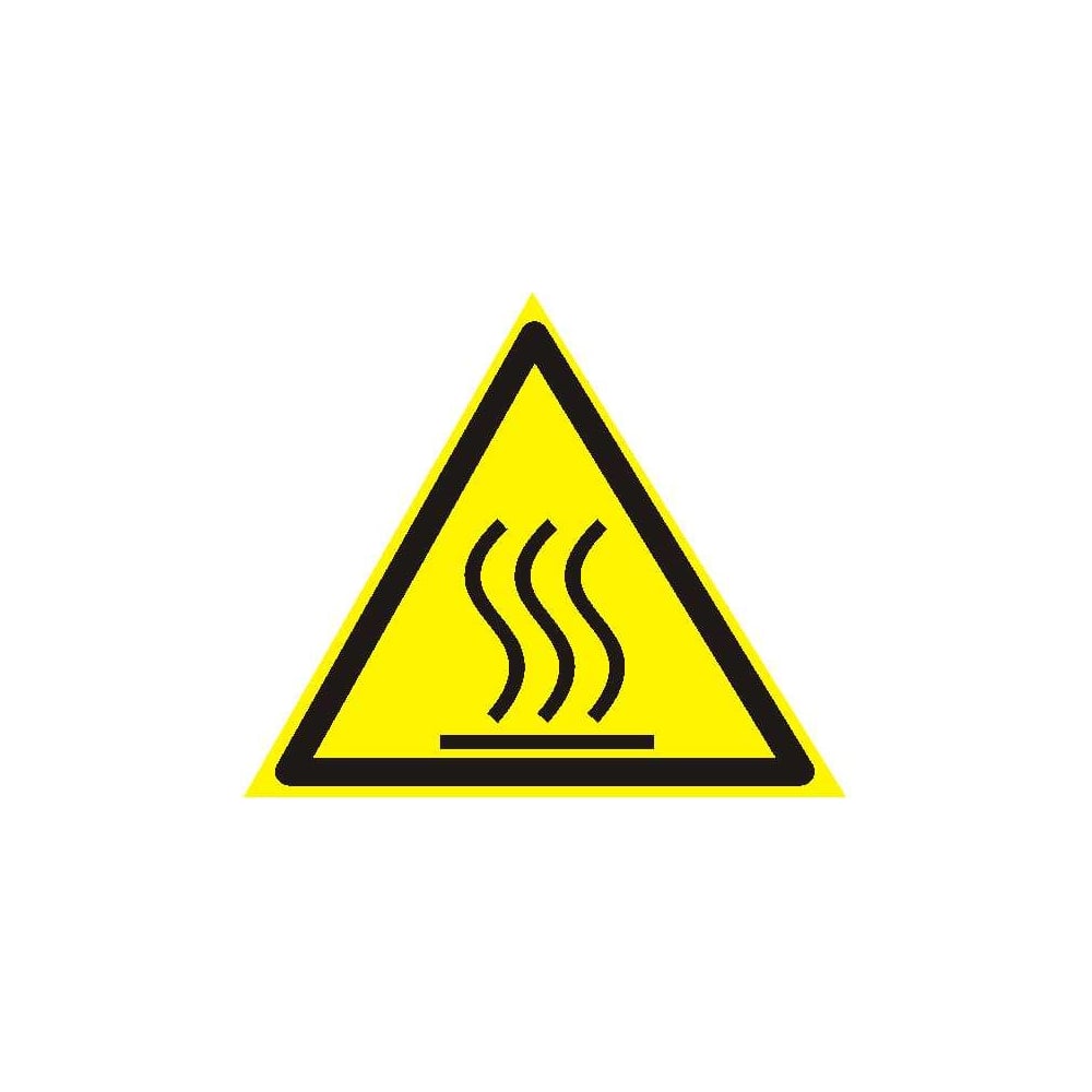 Изображение товара Знак EKF W 26 "Осторожно. Горячая поверхность" 200x200 мм, самоклеящаяся пленка, ГОСТ Р 12.4.026-2015 an-w-26