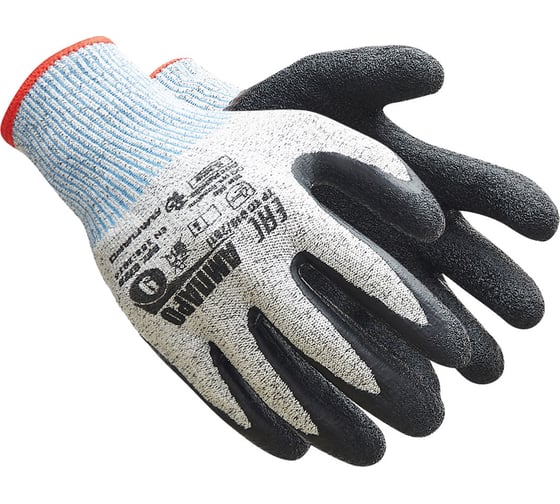 Изображение товара Универсальные перчатки Ампаро СВМПЭ-трикотаж 13 класс, латексное покрытие, р.11 6720-11