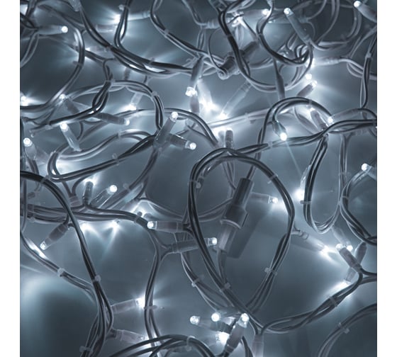 Изображение товара Гирлянда нить Neon-Night 20м, 200 LED белый, постоянное свечение, белый каучук, IP67, нужен трансформатор 315-505