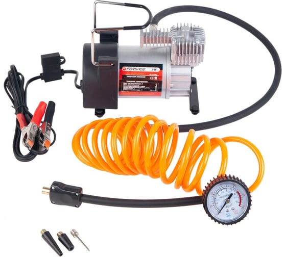 Изображение товара Поршневой автомобильный компрессор с витым шлангом Forsage 12V F-95(30171)