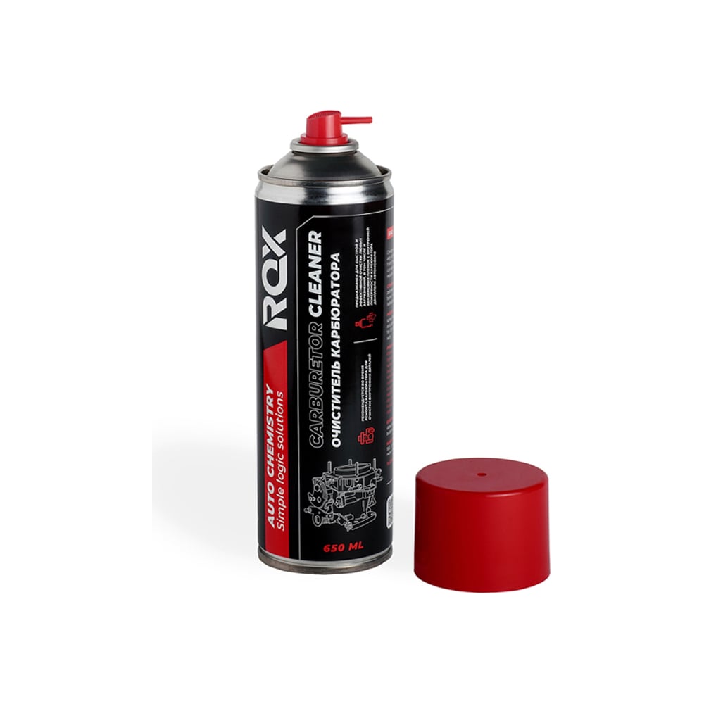 Изображение товара Очиститель карбюратора и дроссельной заслонки ROX CARBURETOR CLEANER аэрозольный баллон 650 мл R185