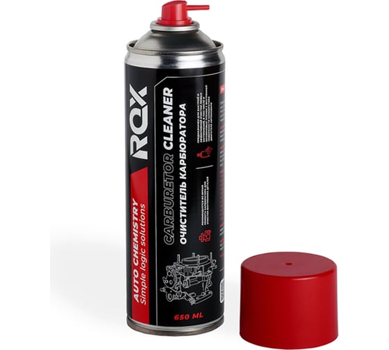 Изображение товара Очиститель карбюратора и дроссельной заслонки ROX CARBURETOR CLEANER аэрозольный баллон 650 мл R185