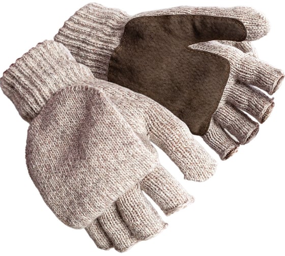 Изображение товара Утепленные рукавицы-трансформеры Ампаро Каскад Экстра из полушерсти, р.10 4756-10