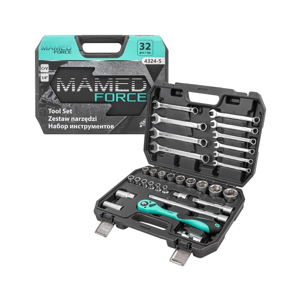 Изображение товара Набор инструментов profi 32пр. 1/2"(6гр)(4-32мм) MAMEDFORCE MF-4324-5(54634)
