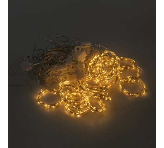 Изображение товара Гирлянда Дождь из Росы Neon-Night 6х3 м, 600 LED теплый белый, USB + пульт управления 315-996