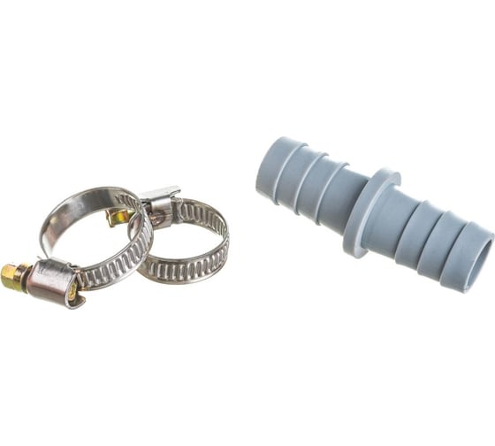 Изображение товара Штуцер для сливных шлангов в комплекте с хомутами d19/19 мм FT Group 773446