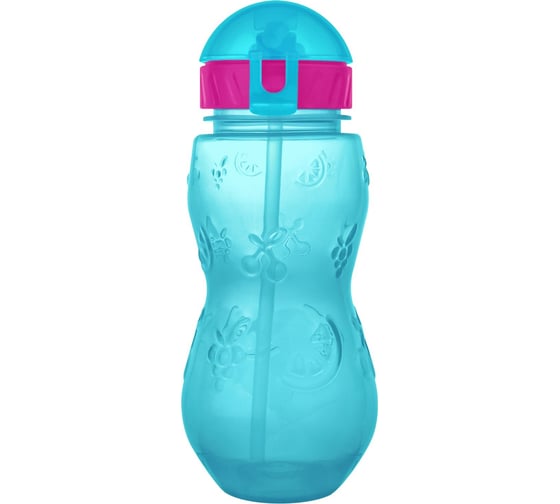 Изображение товара Бутылочка для воды и др.напитков "сочные фрукты" тз, 400 мл, голубой WOWBOTTLES КК0475