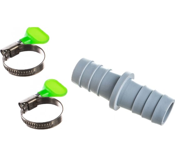Изображение товара Штуцер для сливных шлангов в комплекте с хомутами d22/22 мм FT Group 773444