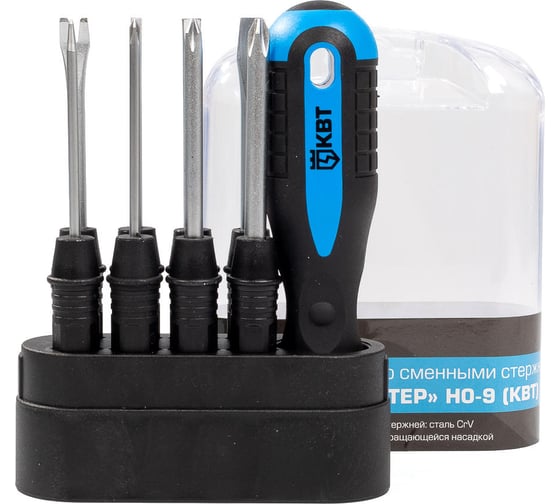 Изображение товара Набор отверток со сменными стержнями КВТ Мастер НО-9 78708