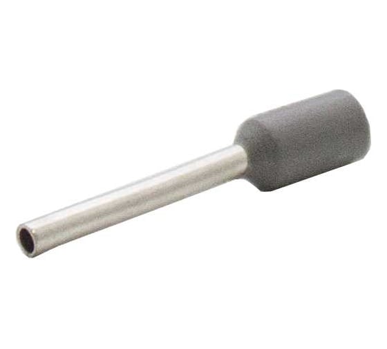 Изображение товара Штыревой втулочный изолированный наконечник Engard ншви 0,75-12 цвет серый (1 пакет/50 шт.) NSHvI-0,75-12-G