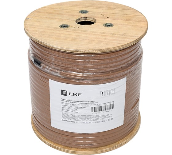Изображение товара Саморегулирующийся нагревательный кабель EKF esr-15p, 200 м ESR-15P-200
