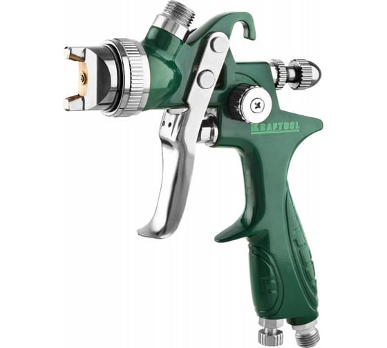 Изображение товара Пневматический краскопульт KRAFTOOL AirKraft HVLP с верхним бачком, 1.7мм 06522-1.7
