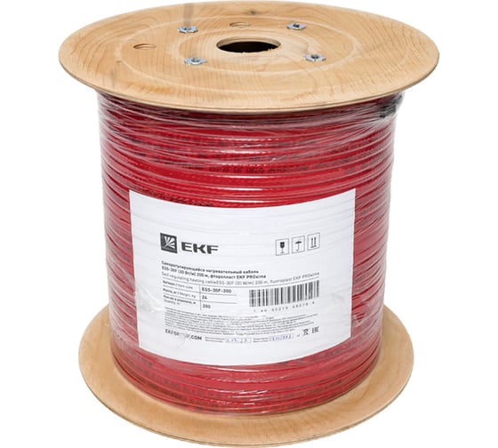Изображение товара Саморегулирующийся нагревательный кабель EKF ess-60f, 200 м ESS-60F-200