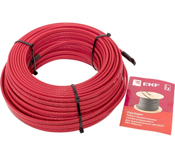 Изображение товара Саморегулирующийся нагревательный кабель EKF ess-15f, 50 м ESS-15F-50