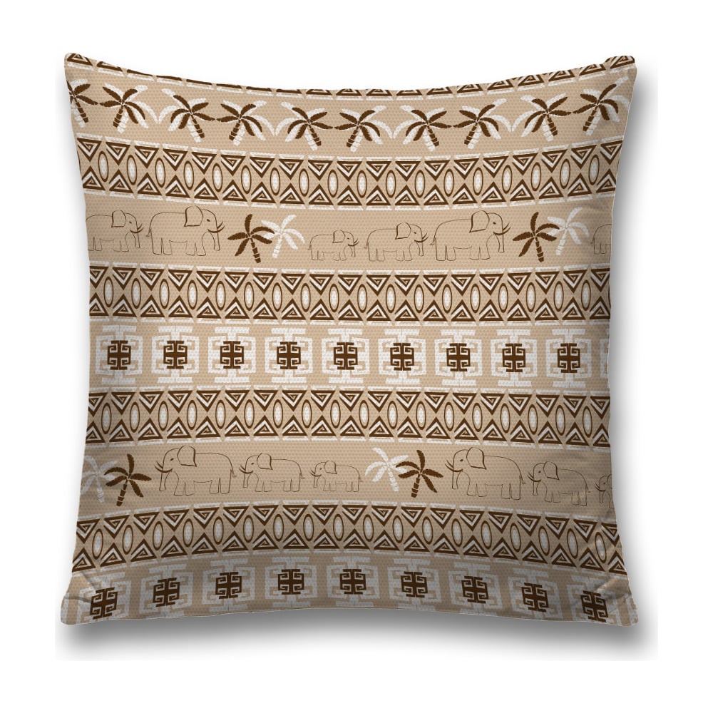 Изображение товара Декоративная наволочка JoyArty 45x45 см с рисунком и молнией, бежевый