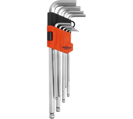 Изображение товара Набор Г-образных экстрадлинных ключей  1,5-10мм 9 предметов AV Steel AV-366109