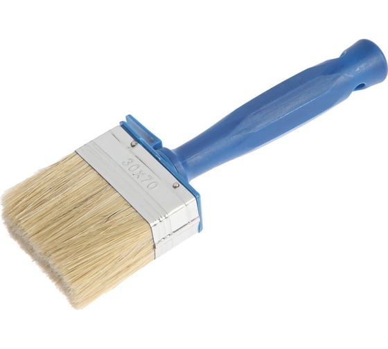 Изображение товара Кисть-макловица ТУНДРА смешанная щетина, пластиковая рукоятка, 30x70 мм 881573