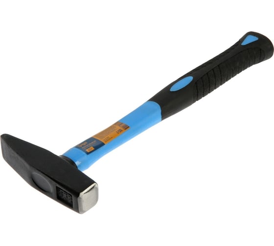 Изображение товара Молоток ТУНДРА слесарный, квадратный боек, фиберглассовая обрезиненная рукоятка, 500 г 881988