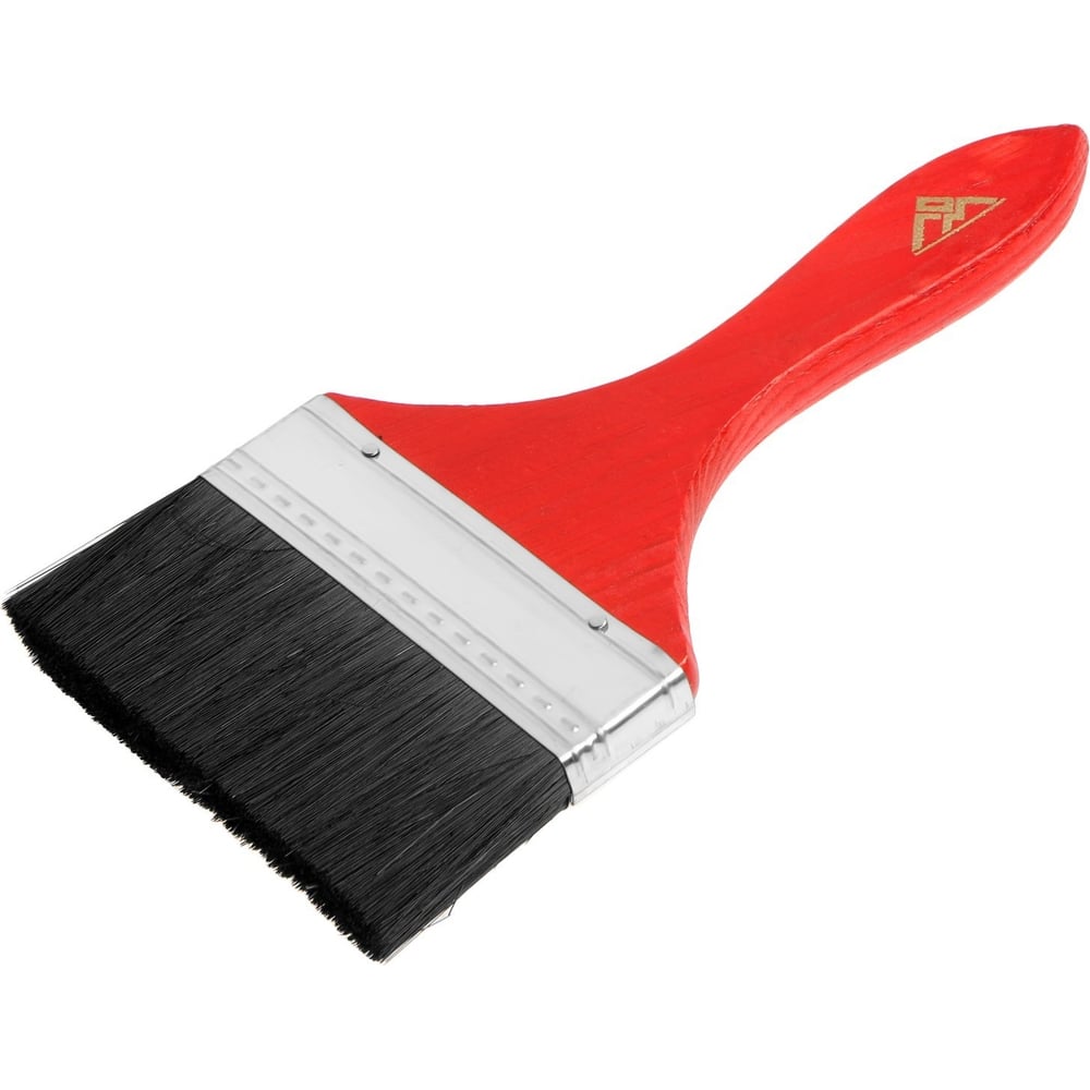 Изображение товара Кисть ЛОМ плоская с смешанной щетиной, деревянная рукоятка, 100 мм