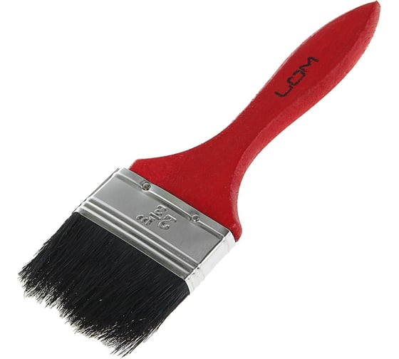 Изображение товара Кисть ЛОМ плоская, смешанная щетина, деревянная рукоятка, 2.5, 63 мм 1818226